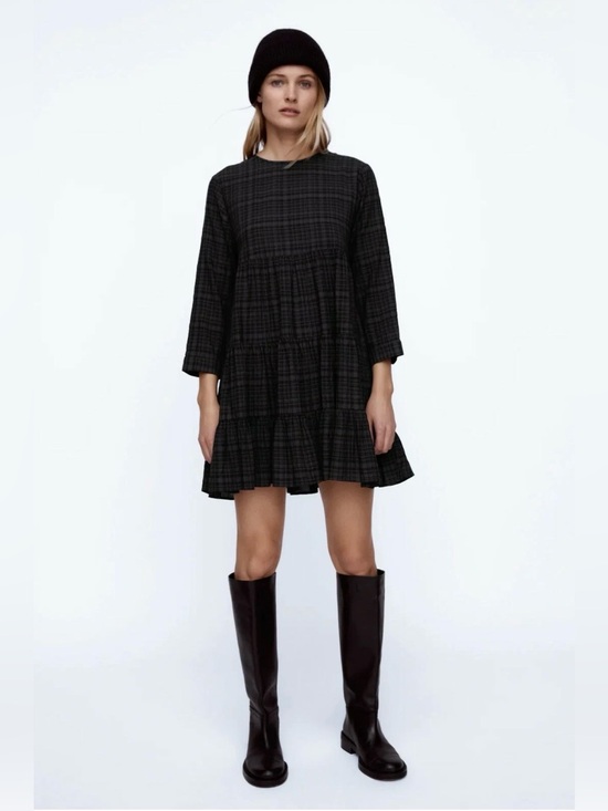 Zara Dresses & Skirts - Zara Plaid Tierd Dress